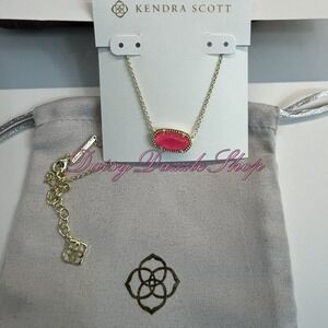 ✨Kendra Scott Elisa Gold Pendant Necklace in Azalea Hot Pink✨